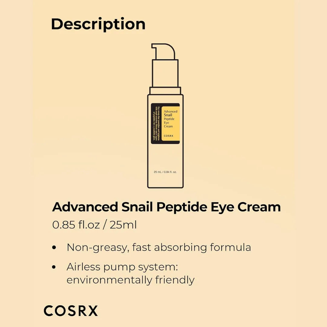 Cosrx advance Snail Peptide eye cream 25ml Ethixhub pakistan