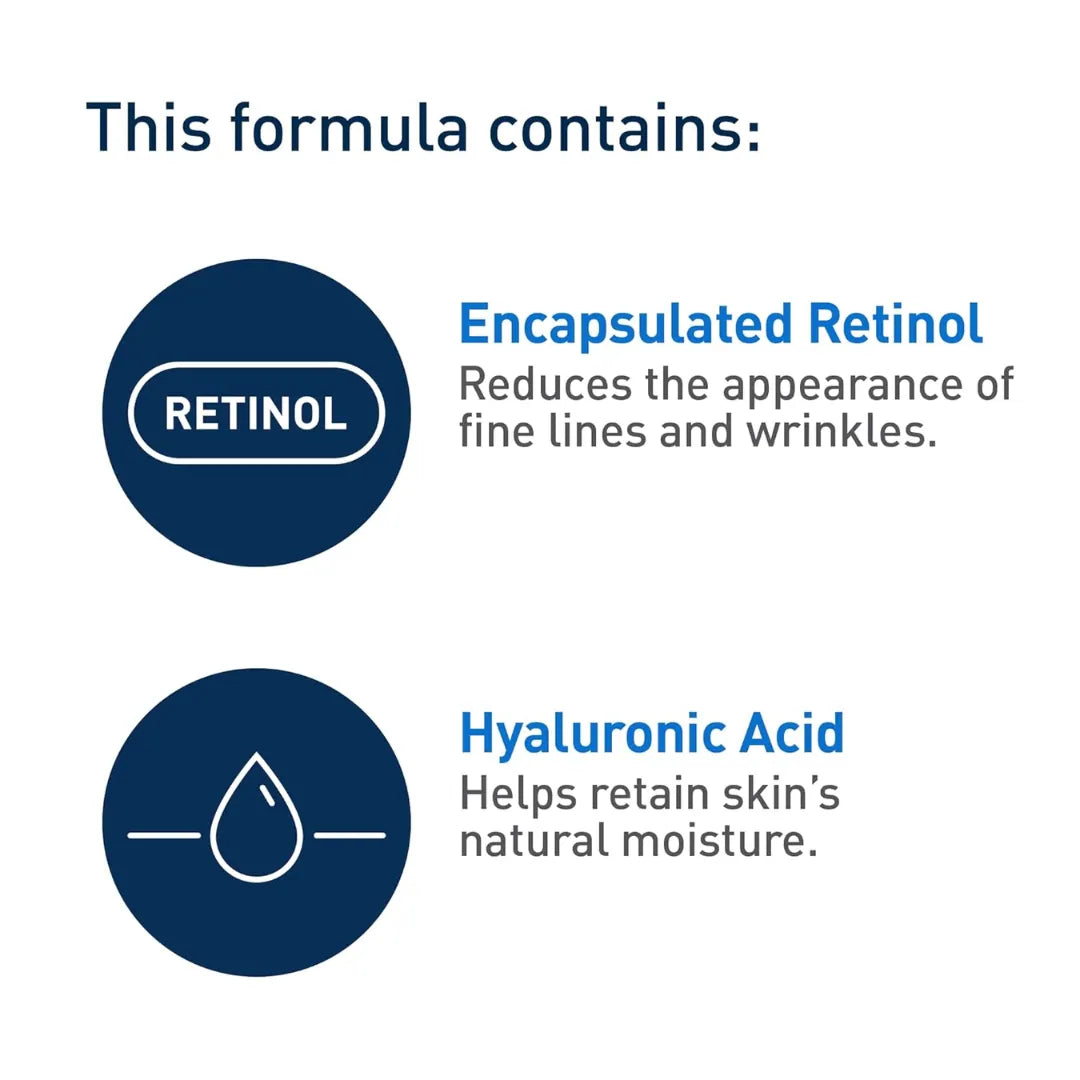 CeraVe Retinol Cream Serum for Face with Niacinamide, Hyaluronic Acid & Ceramides 30ml Ethix Hub Collection